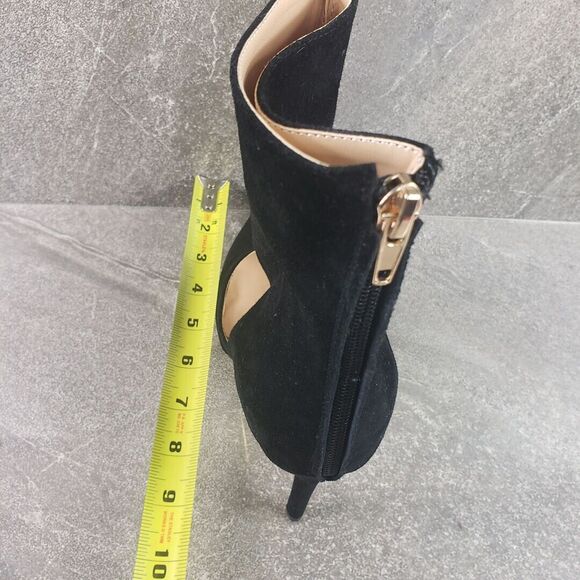 THINGS II COME Cut Out Ankle Boots 8.5 Jelyn Suede Pointed Shooties Booties - Picture 11 of 12